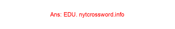 End of a school's URL NYT Crossword Clue